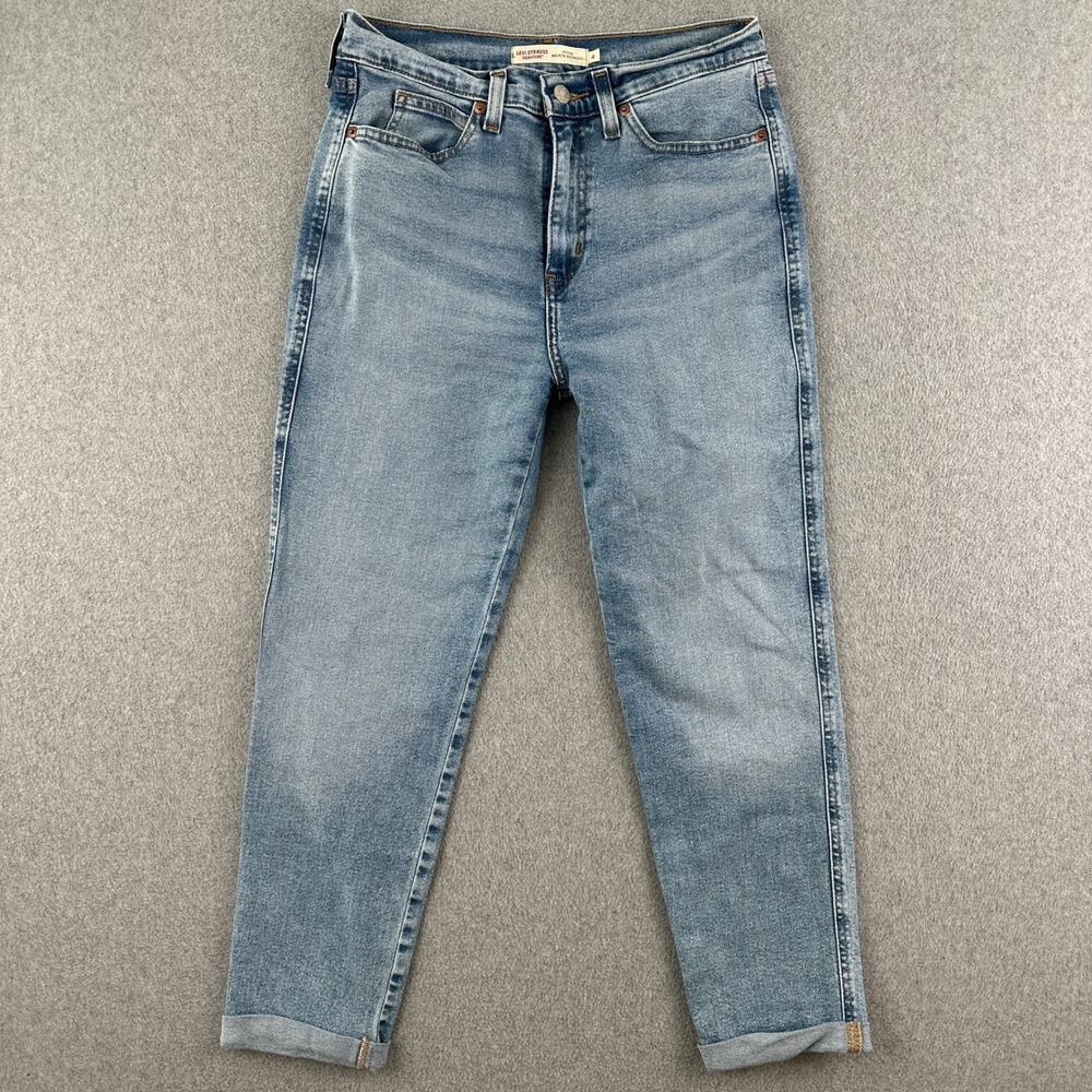 Levi's Jeans Women's 4 27 Blue Heritage Mid-Rise Boyfriend Denim Pant Light Wash